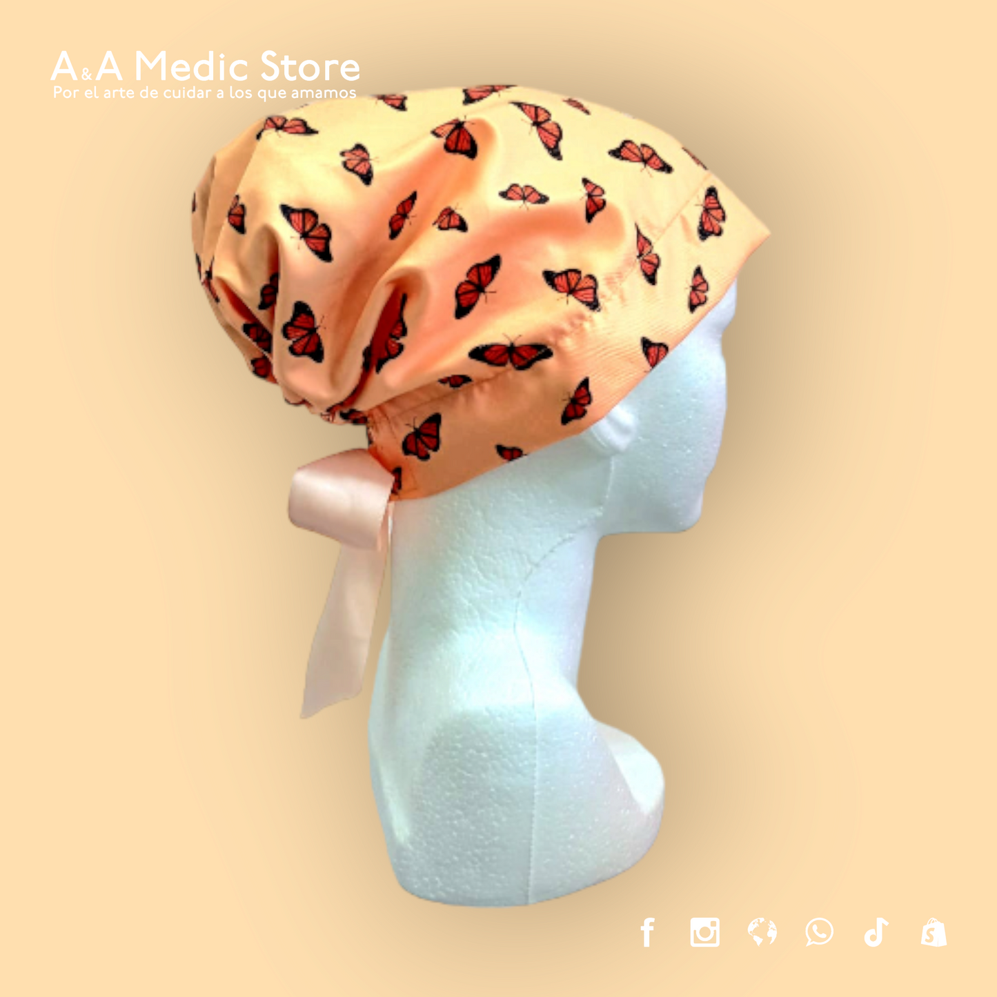 Gorro Quirúrgico Dama | Cofia con Listón para Cabello Largo